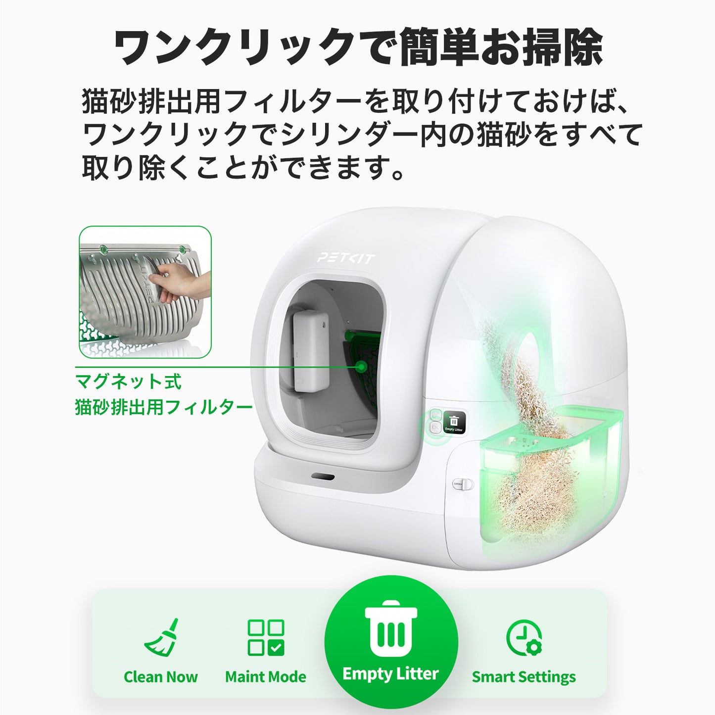 自動トイレ専用猫砂フィルターセット
