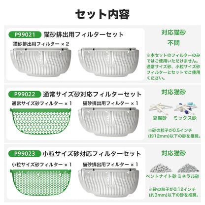 【P9902 P9902bac P9904 自動猫トイレ専用】 猫砂フィルター / P99021 P99022 P99023